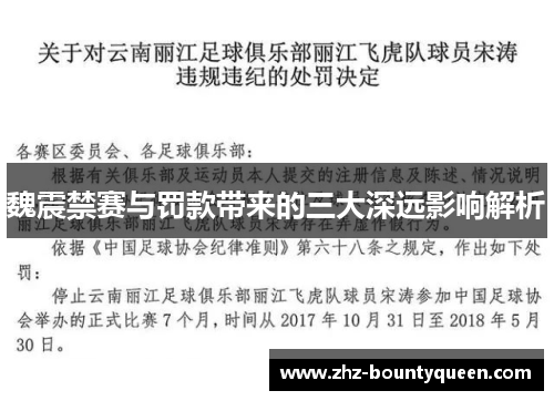 魏震禁赛与罚款带来的三大深远影响解析